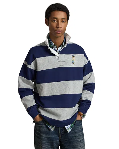 Polo Ralph Lauren Big Fit Polo Bear Rugby Shirt In Blue
