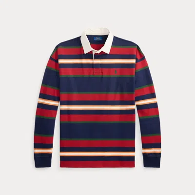 Polo Ralph Lauren Logo-embroidered Striped Cotton-jersey Polo Shirt In Multi