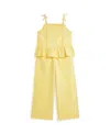 Polo Ralph Lauren Toddler And Little Girls 2-piece Gingham Seersucker Top And Pant Set In Yellow,white