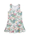 Polo Ralph Lauren Toddler And Little Girls 2-piece Performance Jersey Top And Skort Set In Portia Floral,dessert Rose