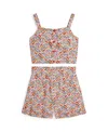 Polo Ralph Lauren Toddler And Little Girls 2-piece Riviera-print Top And Short Set In Colorful Retro Print