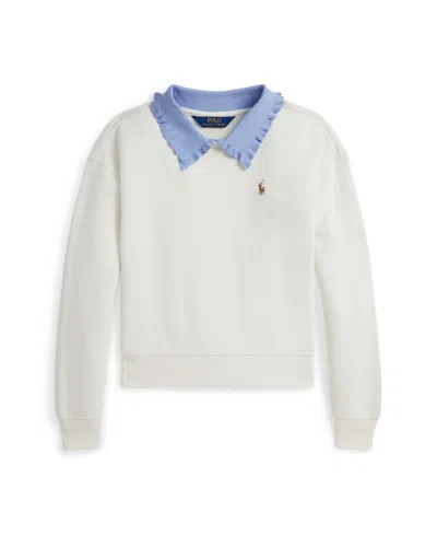 Polo Ralph Lauren Kids' Big Girls Collared Terry Sweatshirt