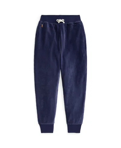 Polo Ralph Lauren Kids' Big Girls Corduroy Jogger Pant In Newport Navy With White