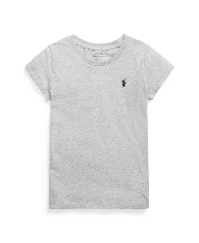 Polo Ralph Lauren Kids' Big Girls Cotton Jersey Short Sleeve T-shirt In Lt. Sport Heather