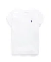 Polo Ralph Lauren Big Girls Cotton Jersey Short Sleeve T-shirt In White