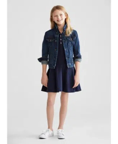 Polo Ralph Lauren Kids' Big Girls Denim Jacket Dress In Marcella Wash