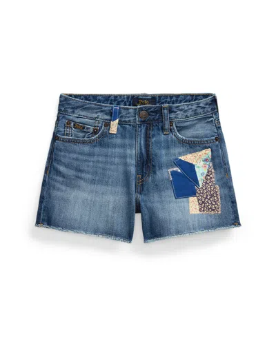 POLO RALPH LAUREN BIG GIRLS DISTRESSED DENIM SHORTS