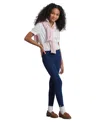 Polo Ralph Lauren Big Girls Embroidered Pony Stretch Cotton Leggings In Refined Navy