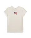 Polo Ralph Lauren Big Girls Flag-applique Jersey T-shirt