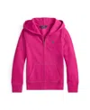 Polo Ralph Lauren French Terry Full-zip Hoodie In Pink