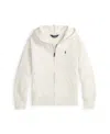Polo Ralph Lauren Logo Fleece Full-zip Hoodie In White