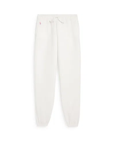 Polo Ralph Lauren Kids' Big Girls Fleece Jogger Pants In White
