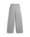 Polo Ralph Lauren Kids' Big Girls Fleece Wide Leg Sweatpant In Andover Heather With Navy