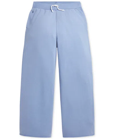 Polo Ralph Lauren Kids' Big Girls Fleece Wide-leg Sweatpants In Blue