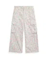 Polo Ralph Lauren Big Girls Floral Canvas Wide-leg Cargo Pants In Meadow Floral