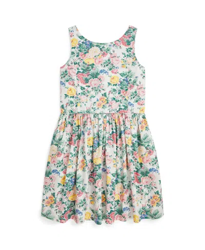 POLO RALPH LAUREN BIG GIRLS FLORAL COTTON DRESS