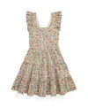 Polo Ralph Lauren Big Girls Floral Ruffled Dress