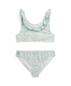 POLO RALPH LAUREN BIG GIRLS FLORAL RUFFLED TWO-PIECE SWIMSUIT