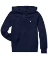 Polo Ralph Lauren Girls' French Terry Zip-up Hoodie - Big Kid In Refined Navy