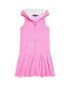 Polo Ralph Lauren Hooded Terry Cover-up In Laguna Pink,nevis