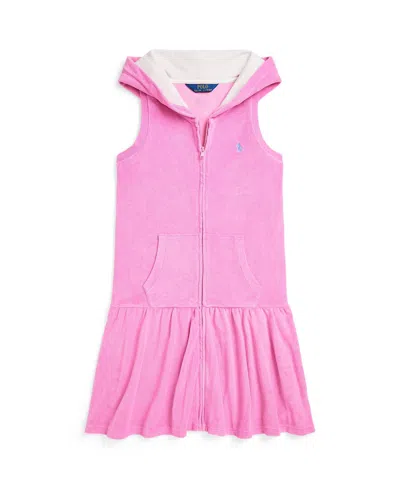 POLO RALPH LAUREN BIG GIRLS HOODED TERRY COVER-UP