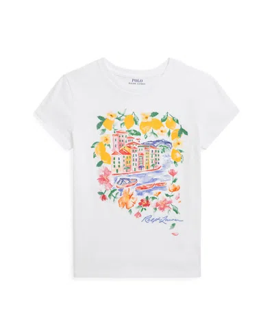 POLO RALPH LAUREN BIG GIRLS JERSEY GRAPHIC T-SHIRT