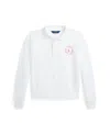 Polo Ralph Lauren Toddler And Little Girls Logo French Terry Polo Sweatshirt In White