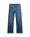 Polo Ralph Lauren Big Girls Logo Wide-leg Jean In Juni Wash