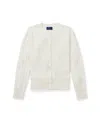 Polo Ralph Lauren Girl's Mini Cable-knit Cardigan In Warm White