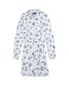 Polo Ralph Lauren Big Girls Pleated Graphic Cotton Oxford Shirtdress In Prep Toss Print