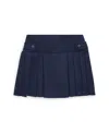 Polo Ralph Lauren Ralph Lauren Girls Ponte Roma Pleated Skirt In Rl Navy