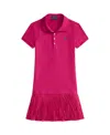 Polo Ralph Lauren Big Girls Pleated Stretch Mesh Polo Dress In Pink