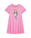 Polo Ralph Lauren Polo Bear Cotton Jersey Dress In Laguna Pink