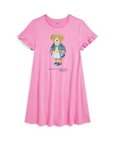POLO RALPH LAUREN BIG GIRLS POLO BEAR JERSEY DRESS