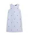 Polo Ralph Lauren Polo Pony Cotton Oxford Dress In Blue Hyacinth