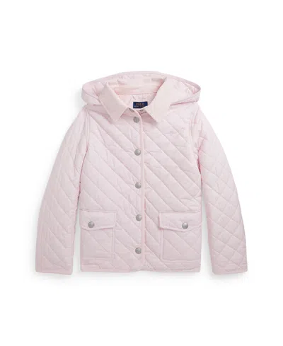 Polo Ralph Lauren Kids' Big Girls Quilted Barn Jacket In Hint Of Pink