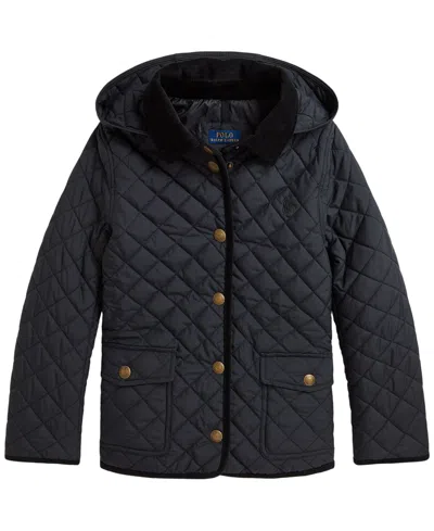 Polo Ralph Lauren Kids' Big Girls Quilted Water-repellent Barn Jacket In Polo Black