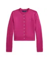 Polo Ralph Lauren Big Girls Ruffled Ponte Cardigan In College Pink