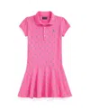 Polo Ralph Lauren Sailboat-print Stretch Mesh Polo Dress In Mini Sailing With Pink