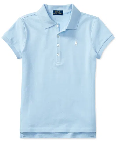 Polo Ralph Lauren Kids' Stretch Mesh Polo Shirt In Office Blue