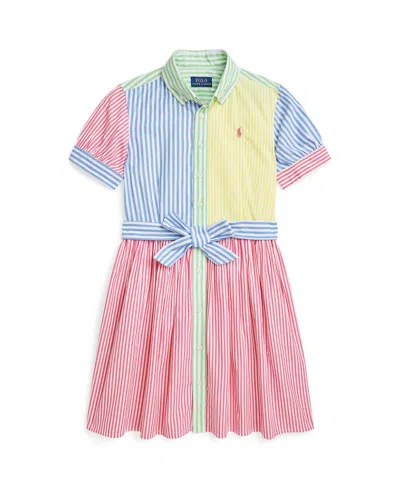 POLO RALPH LAUREN BIG GIRLS STRIPED COTTON FUN SHIRTDRESS