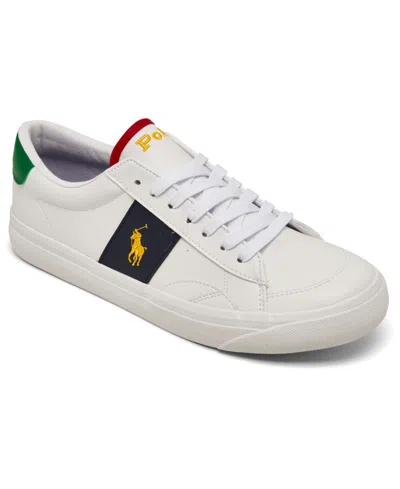 Polo Ralph Lauren Big Kids Ryley Casual Sneakers From Finish Line In White,multi