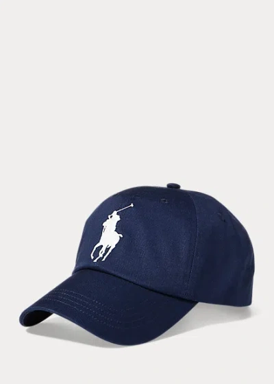 Polo Ralph Lauren Big Pony Chino Ball Cap In Black