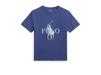 Polo Ralph Lauren Big Pony Cotton Jersey T-shirts (toddler/little Kid) Boy's T Shirt Light Navy : 4 Little Kid In Blue