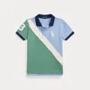 Polo Ralph Lauren Big Pony Cotton Mesh Polo Shirt In Chambray Blue Multi