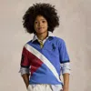 Polo Ralph Lauren Big Boys Big Pony Mesh Polo Shirt In Scottsdale Blue Multi