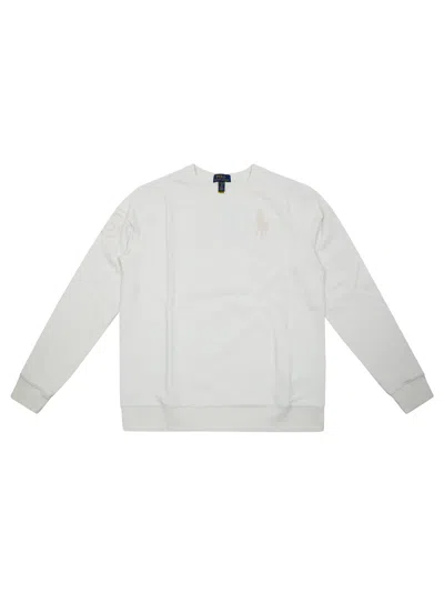 Polo Ralph Lauren Big Pony Crew Sweatshirt For Kids In Gray