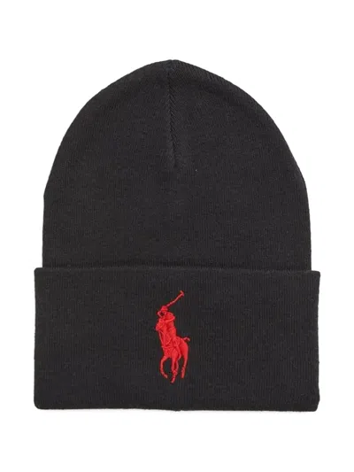 Polo Ralph Lauren Big Pony Cuff Beanie Hat In Metallic