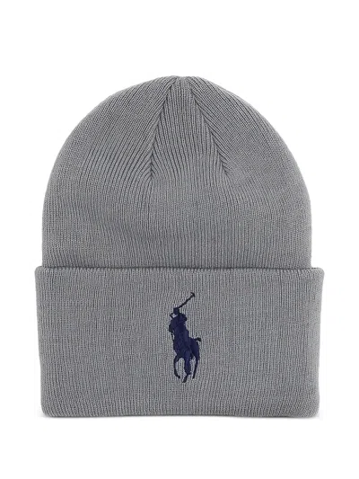 Polo Ralph Lauren Big Pony Cuff Beanie Hat In Orange