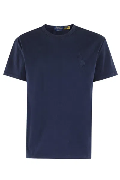 Polo Ralph Lauren Big Pony Embroidered Crewneck T-shirt In Blue 1